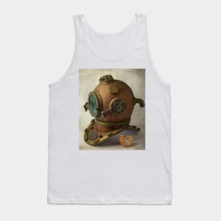 Divers Helmet With Seashell Tank Top